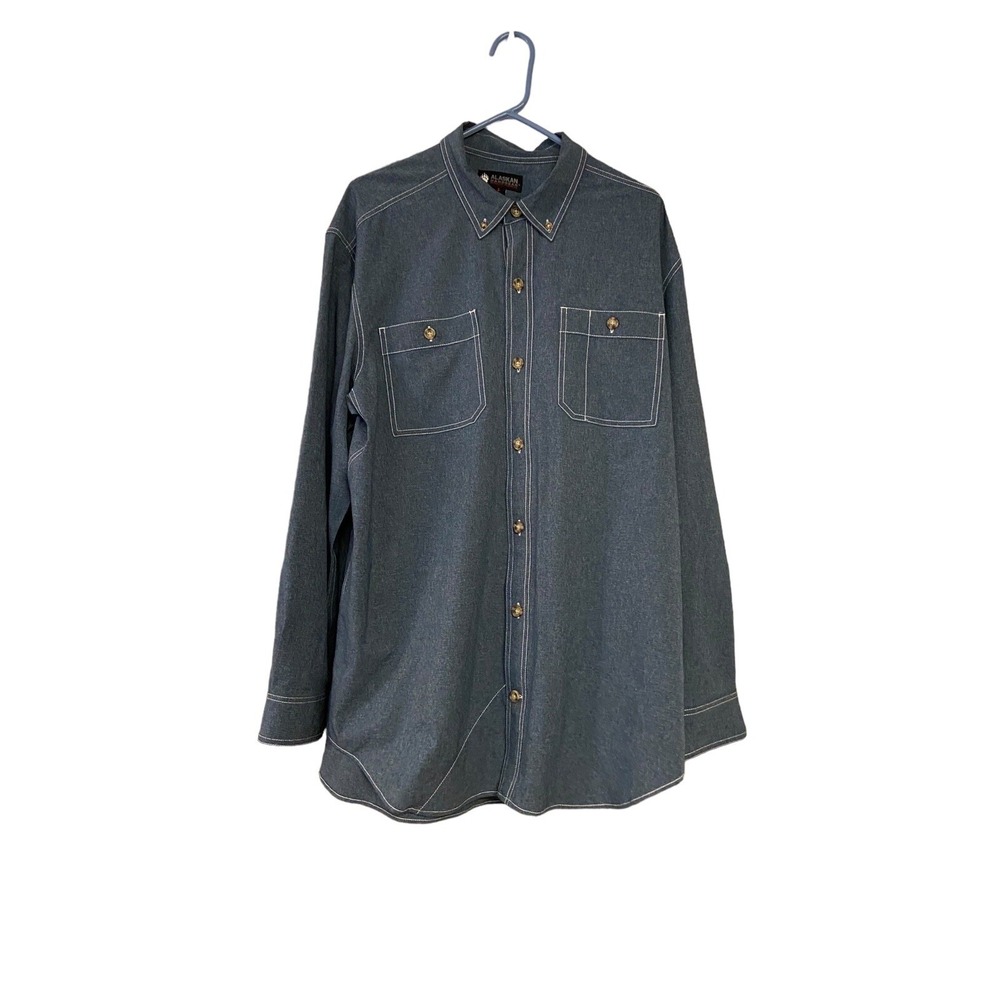 Alaskan Hardgear By Duluth Trading Co Shirt Mens XL‎ Blue Button Down